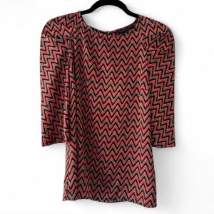 Zara Chevron Patterned Top
